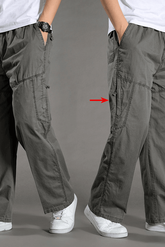 Men's Pants Mens Straight Leg Loose Cargo Pants Multi-Pocket Pant