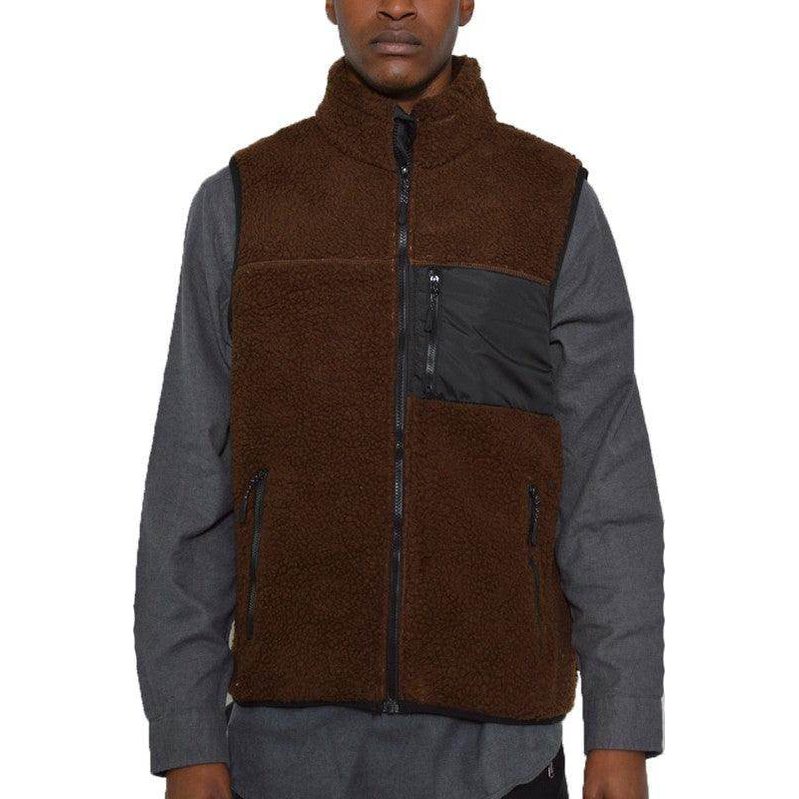 Mens Stylish Padded Sherpa Fleece Vests - VacationGrabs