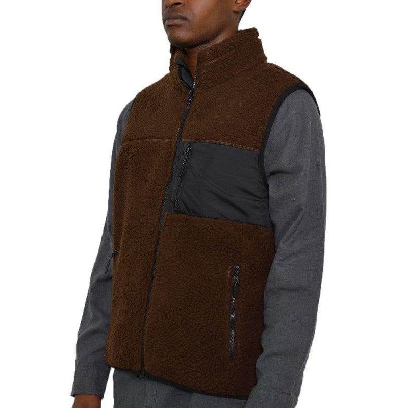 Mens Stylish Padded Sherpa Fleece Vests - VacationGrabs