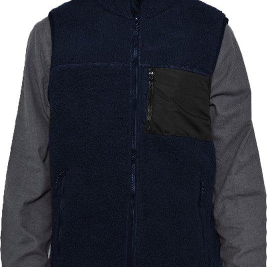 Men's Jackets Mens Stylish Padded Sherpa Fleece Vests