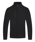 WEIV black men's sweater, stylish knit material, perfect for casual outings