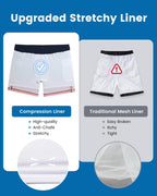 Mens Swim Trunks Compression Liner Quick Dry Zipper Pockets - VacationGrabs