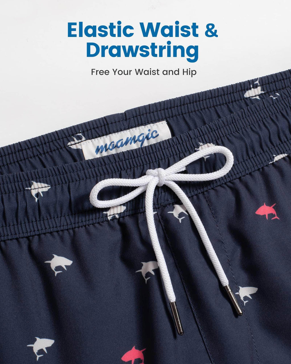 Mens Swim Trunks Compression Liner Quick Dry Zipper Pockets - VacationGrabs