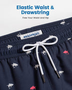 Mens Swim Trunks Compression Liner Quick Dry Zipper Pockets - VacationGrabs