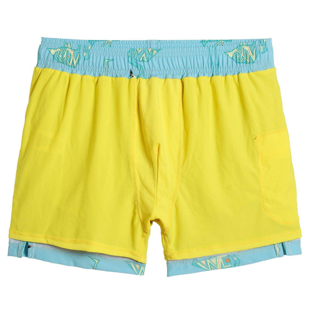 Mens Swim Trunks Compression Liner Quick Dry Zipper Pockets - VacationGrabs