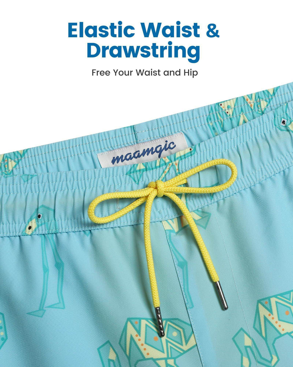 Mens Swim Trunks Compression Liner Quick Dry Zipper Pockets - VacationGrabs
