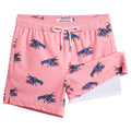 Mens Swim Trunks Compression Liner Quick Dry Zipper Pockets - VacationGrabs