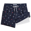 Mens Swim Trunks Compression Liner Quick Dry Zipper Pockets - VacationGrabs