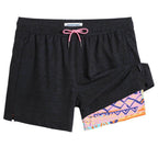 Mens Swim Trunks Compression Liner Quick Dry Zipper Pockets - VacationGrabs