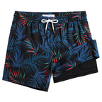 Mens Swim Trunks Compression Liner Quick Dry Zipper Pockets - VacationGrabs