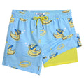 Mens Swim Trunks Compression Liner Quick Dry Zipper Pockets - VacationGrabs