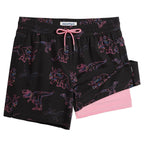Mens Swim Trunks Compression Liner Quick Dry Zipper Pockets - VacationGrabs