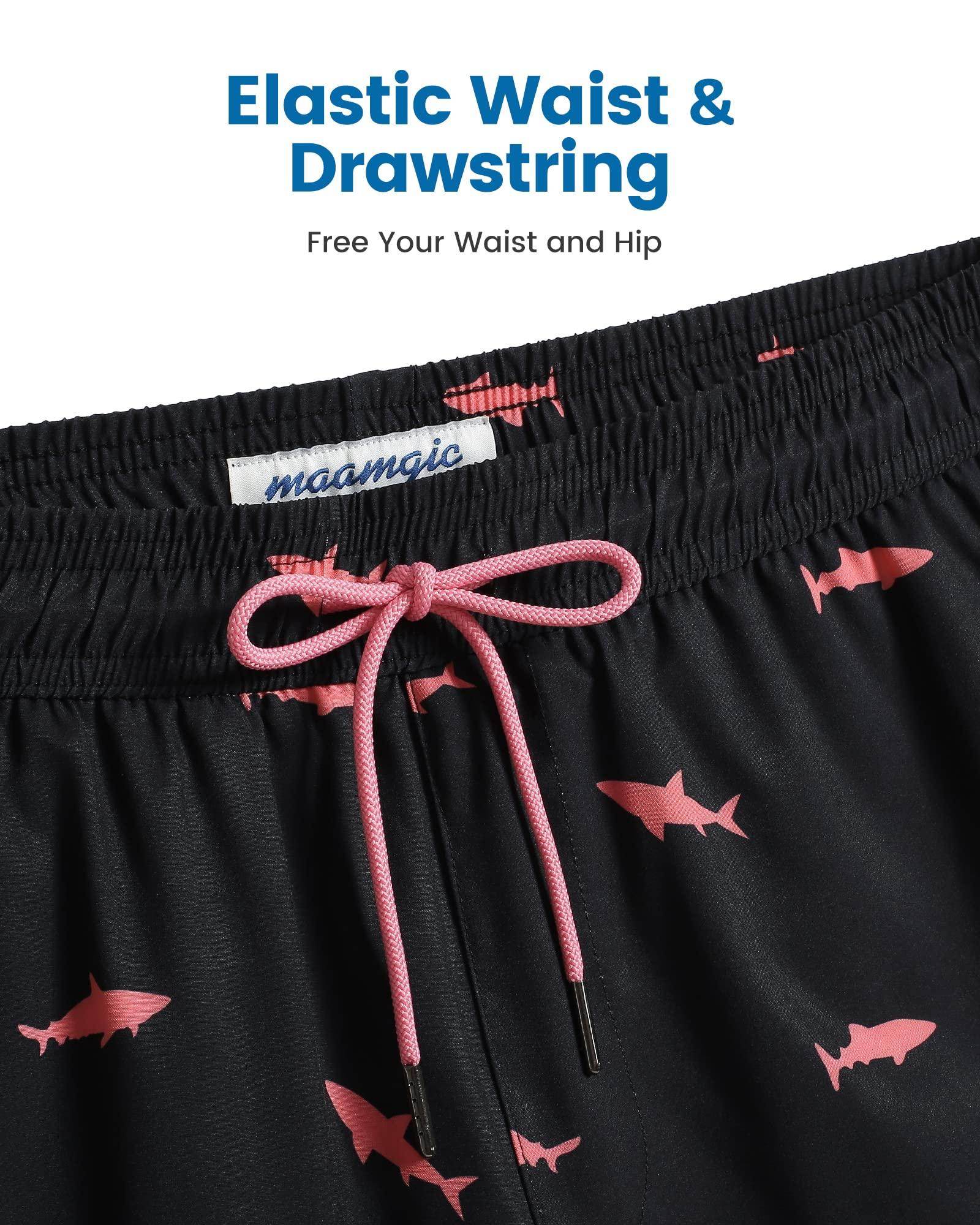 Mens Swim Trunks Compression Liner Quick Dry Zipper Pockets - VacationGrabs