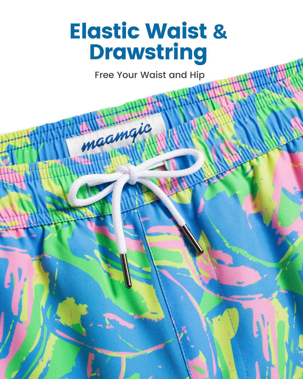 Mens Swim Trunks Compression Liner Quick Dry Zipper Pockets - VacationGrabs