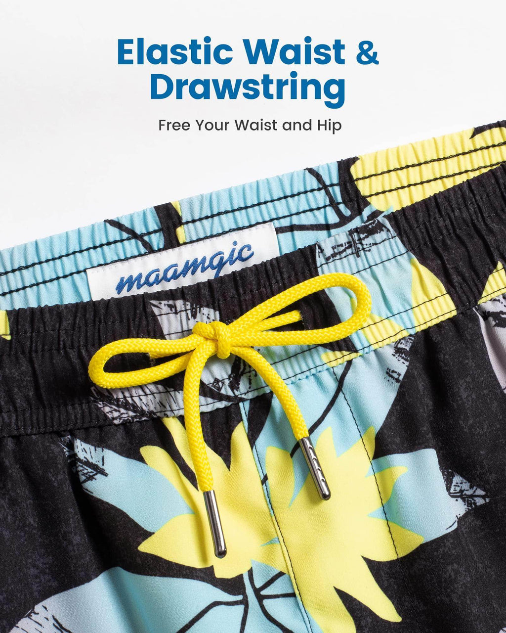 Mens Swim Trunks Compression Liner Quick Dry Zipper Pockets - VacationGrabs