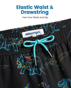 Mens Swim Trunks Compression Liner Quick Dry Zipper Pockets - VacationGrabs