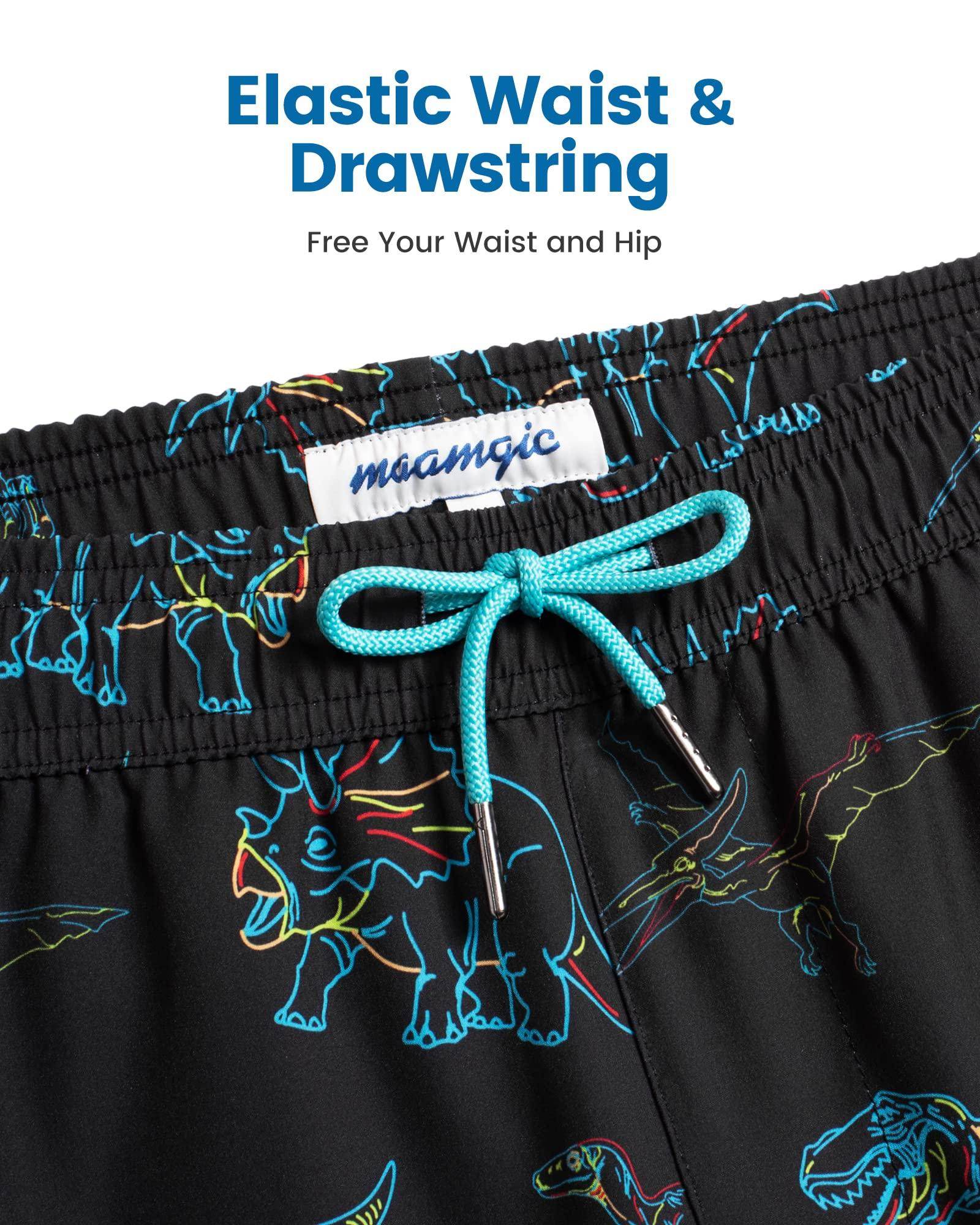 Mens Swim Trunks Compression Liner Quick Dry Zipper Pockets - VacationGrabs