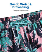 Mens Swim Trunks Compression Liner Quick Dry Zipper Pockets - VacationGrabs