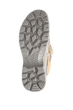 Men's Tan and Gray Outdoor Hiking Boots with Rugged Sole – full look view