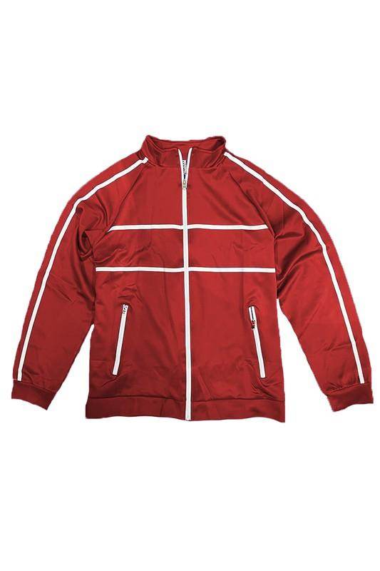 Mens Tape Stripe Track Jacket - VacationGrabs