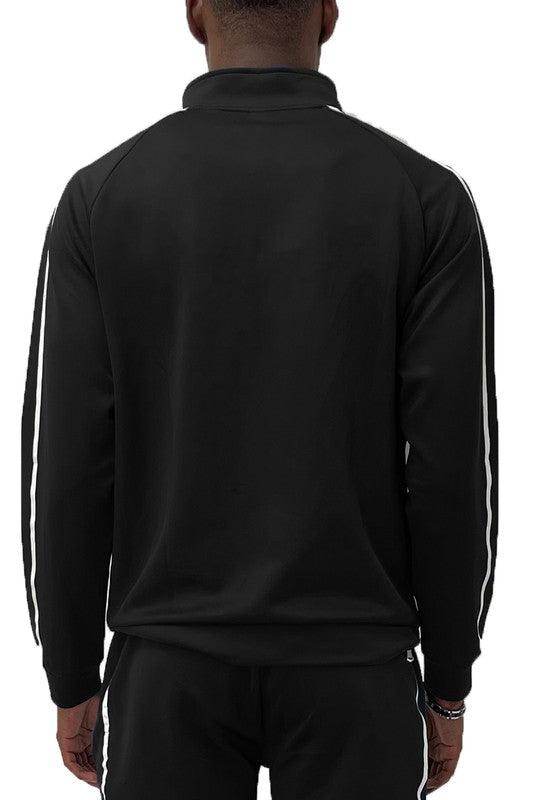 Mens Tape Stripe Track Jacket - VacationGrabs
