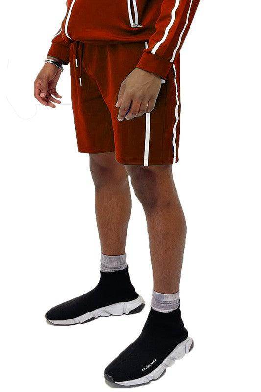 Mens Taped Stripe Basketball Shorts - VacationGrabs
