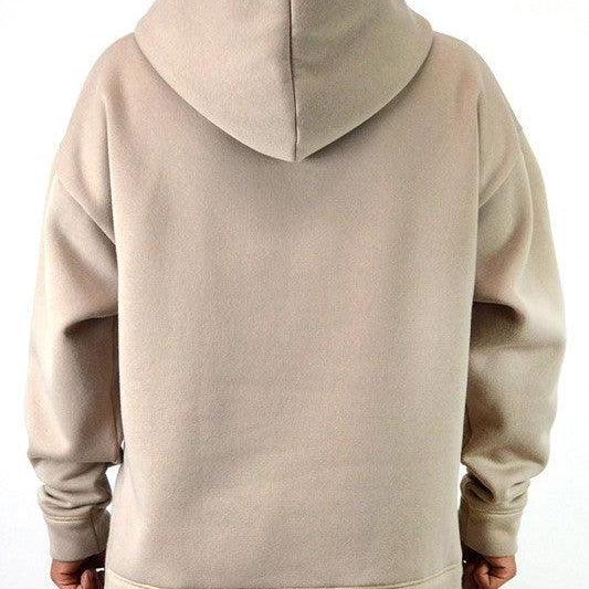 Men's Shirts Mens Taupe Front Pouch Slouch Hoodie