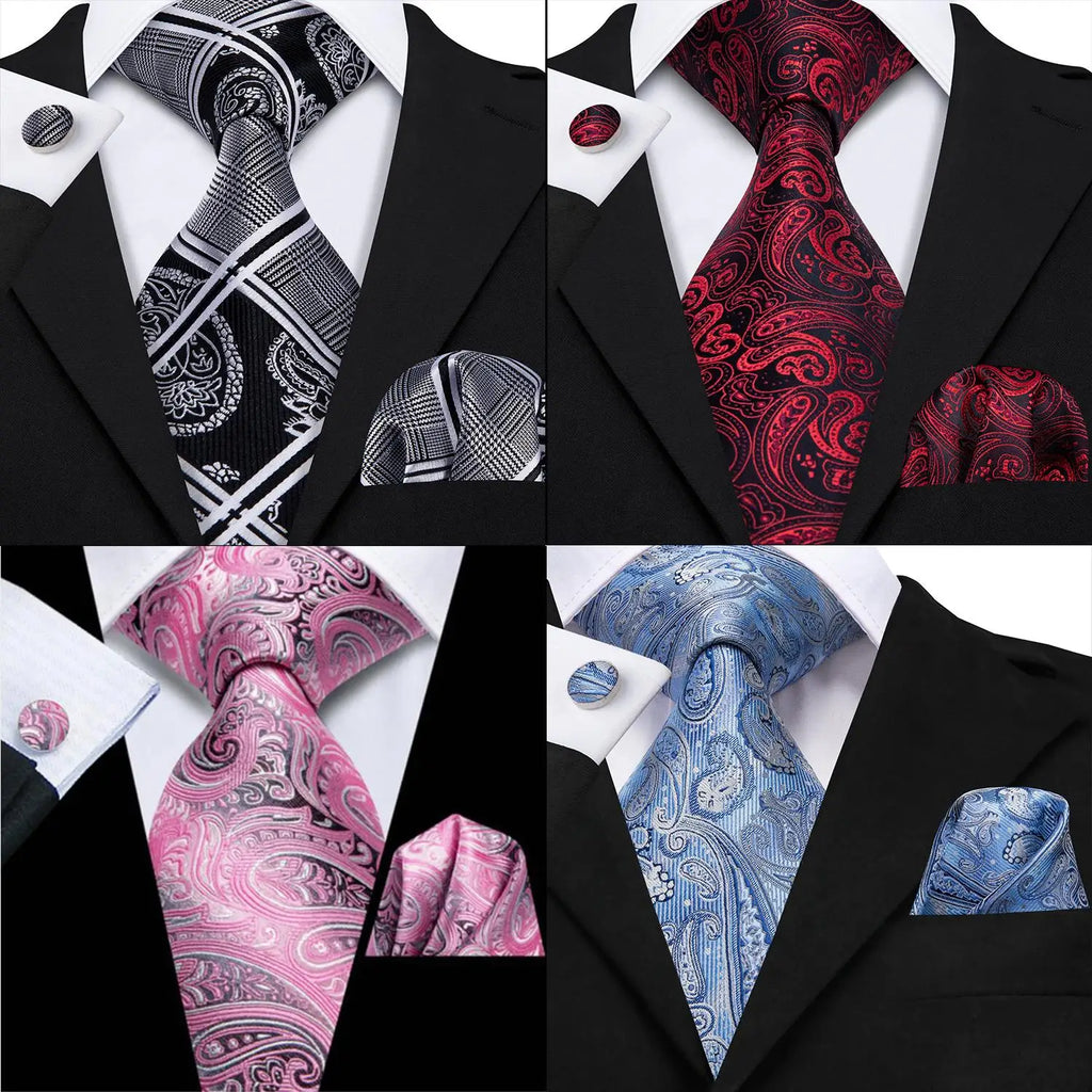 Mens ties in various colors and patterns for formal occasions
