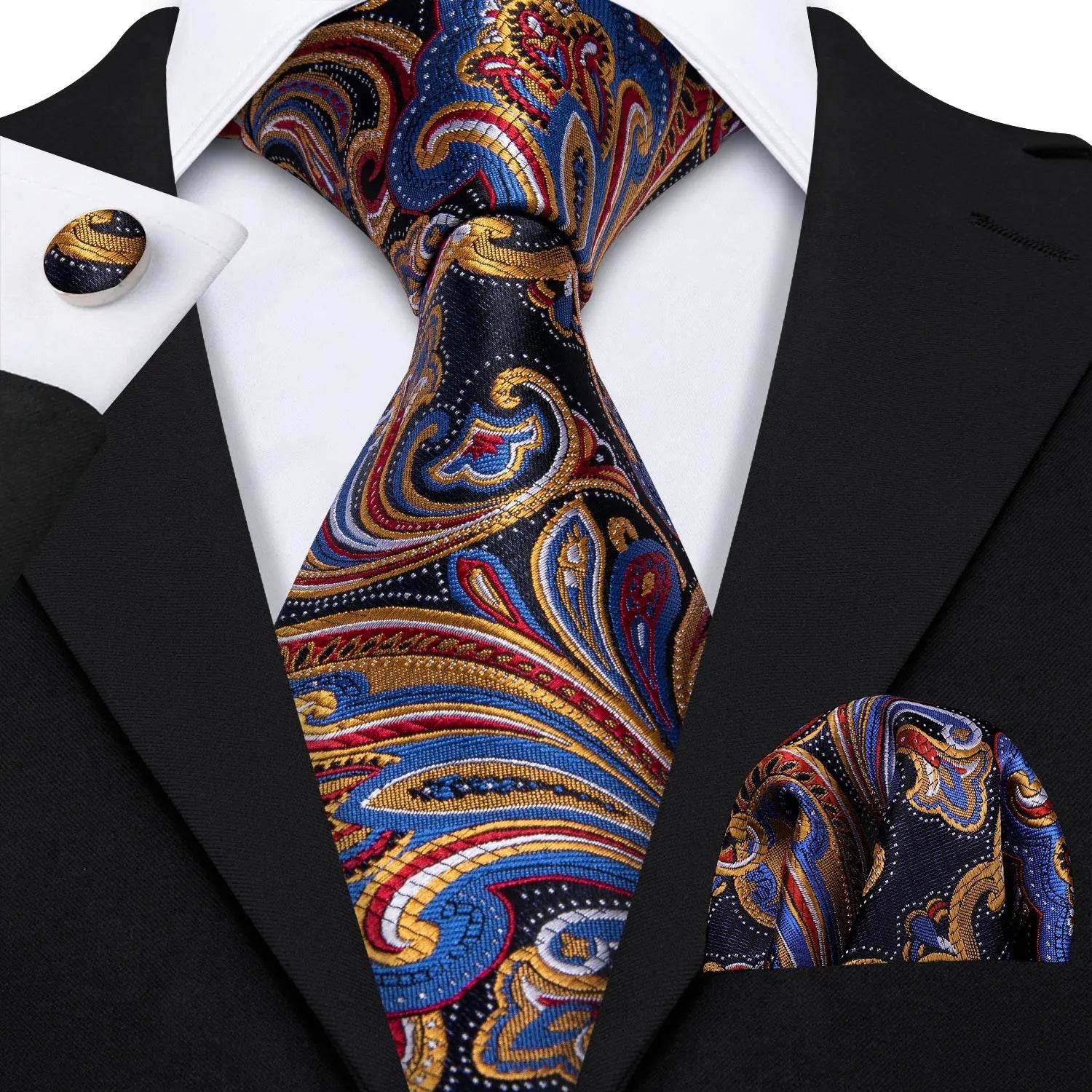 Men's ties, colorful paisley design, perfect for formal occasions