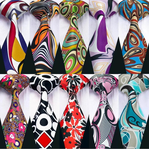 Men's ties in vibrant colors and unique patterns for stylish occasions