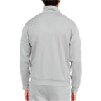 Men's gray track jacket, lightweight fabric for active wear