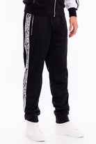 WEIV Men's Track Suit in Black with Stylish Side Stripes for Comfortable Activewear