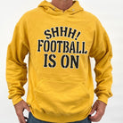 ATTA TOOD Men's Travel Hoodie in Yellow with 'Shhh! Football is On' Graphic Design