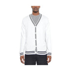 Mens Two Stripe Cardigan Sweaters - VacationGrabs