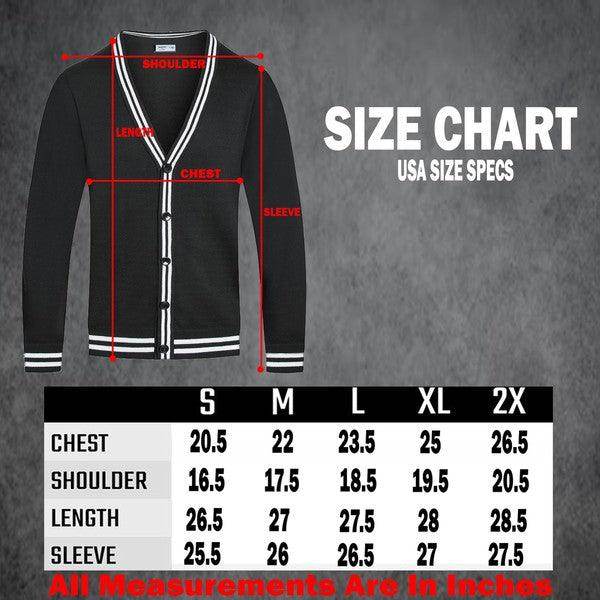 Mens Two Stripe Cardigan Sweaters - VacationGrabs