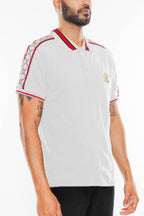 Men's button-down polo vacation shirt, back view