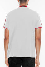Men's button-down polo vacation shirt, side view