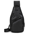 Men's vintage chest bag in black, stylish and durable for everyday use