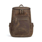 Mens vintage leather backpack with multiple compartments and a stylish design for daily use