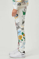 Men's Pants - Joggers Mens White All Over Graphic Jogger