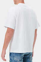 Men's Shirts - Tee's Mens White Chenille Patch Tee Shirt