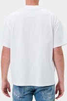 Men's Shirts - Tee's Mens White Chenille Patch Tee Shirt