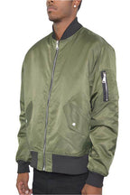 Mens Zipper Sleeve Solid Padded Bomber Jackets - VacationGrabs