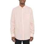 WEIV Long Sleeve Menswear Fashion Shirt in Light Pink with Button Closure and Pocket