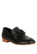 Merva Chunky Chain Leather Loafers
