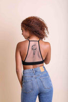 Leto Accessories Mesh Dream Catcher Bralette featuring a sheer back design, stylish for women's cropped tops