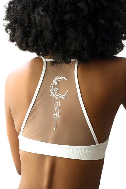 Women's Leto Accessories Mesh Dream Catcher Bralette with unique back design and comfortable fit