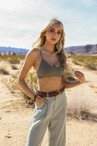 Leto Accessories Women's Cropped Top featuring Mesh Dream Catcher Bralette design for a trendy look