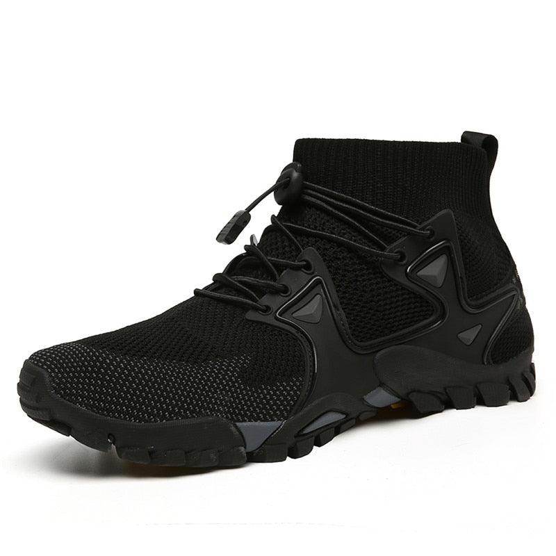 VacationGrabs black mesh non-slip walking boots designed for comfort and stability during outdoor activities