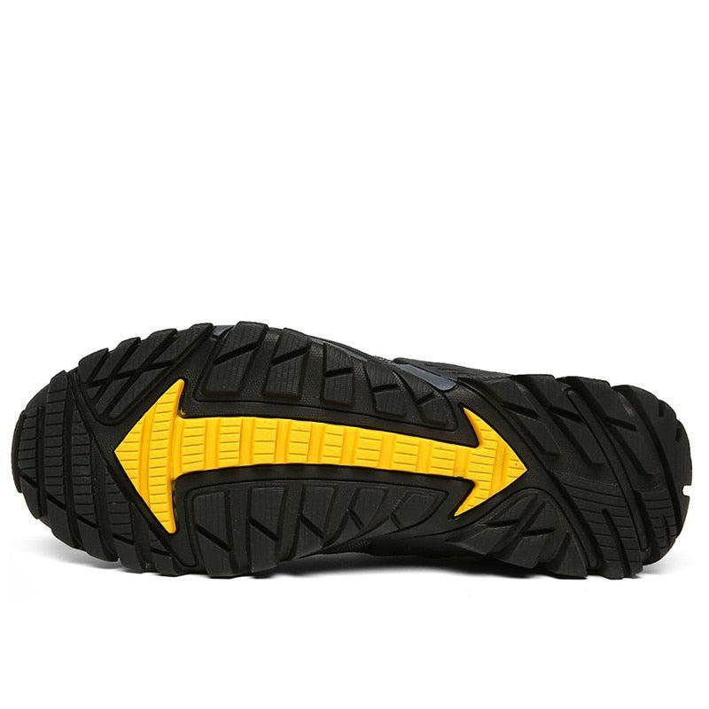 Bottom view of VacationGrabs mesh non-slip walking boots with durable traction sole for stability